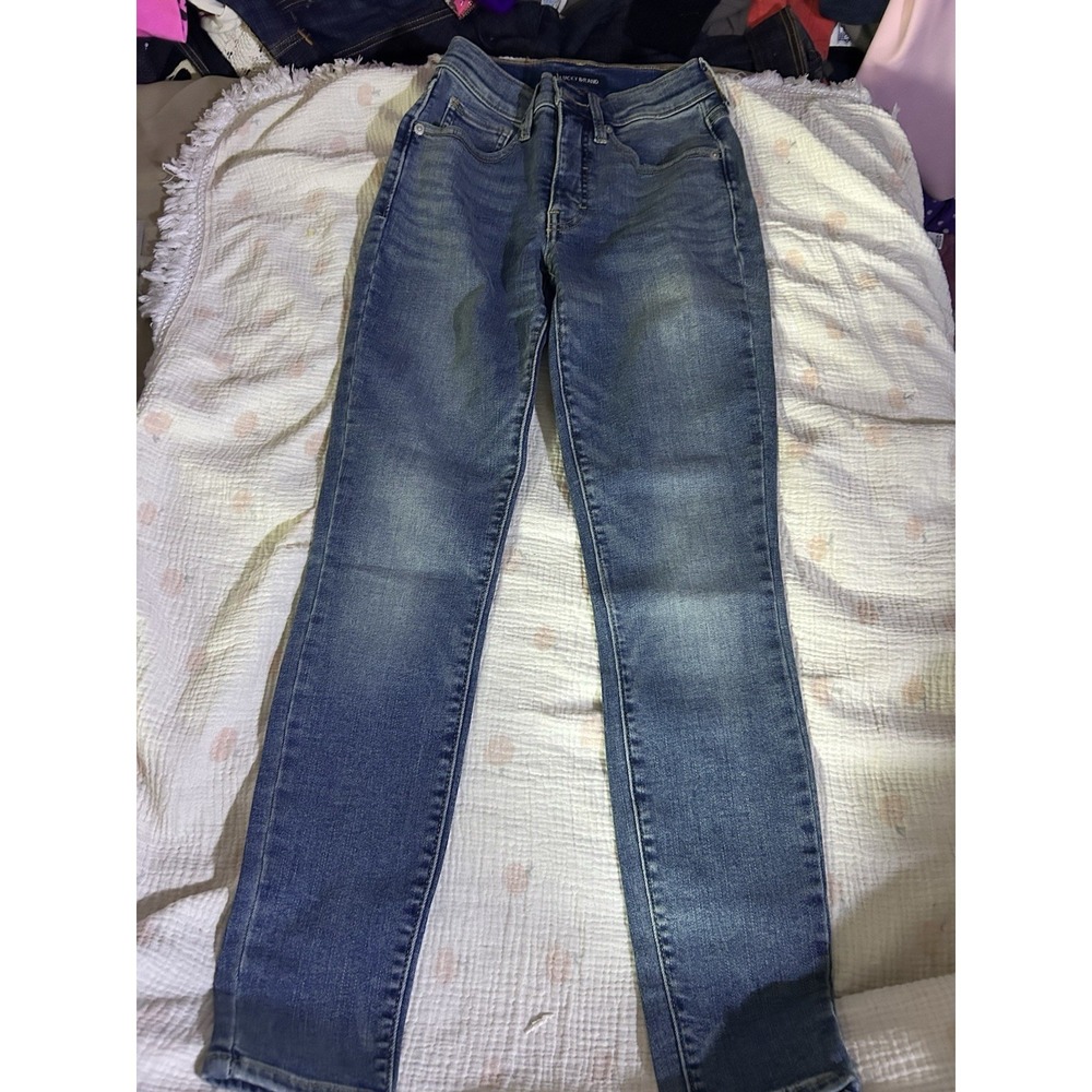 Lucky Brand Bridgette Skinny Jeans 0/25 New Blue‎ Medium Wash